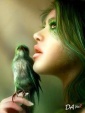 Bird and girl